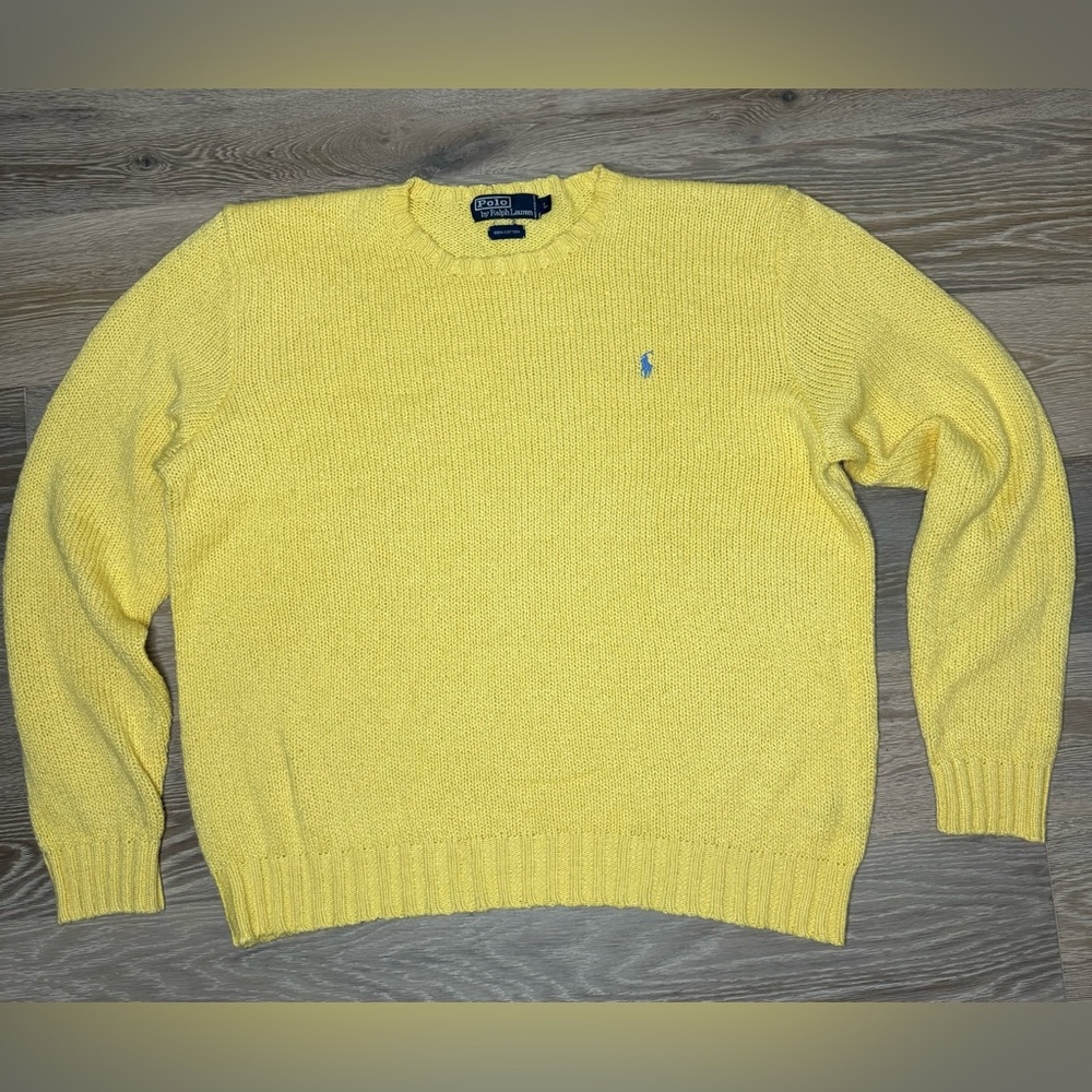 Polo by Ralph Lauren men’s L Large yellow sweater